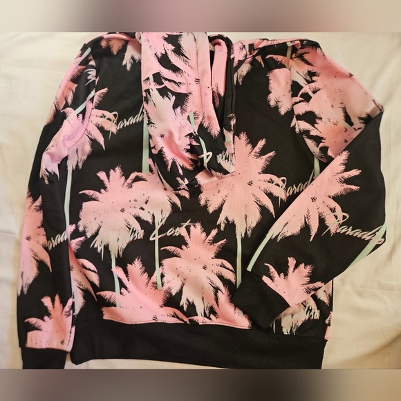 Conspriacy By Wesc Unisex Black And Pink Palm Tree Design Sweatsuit Size M/L - Picture 13 of 16